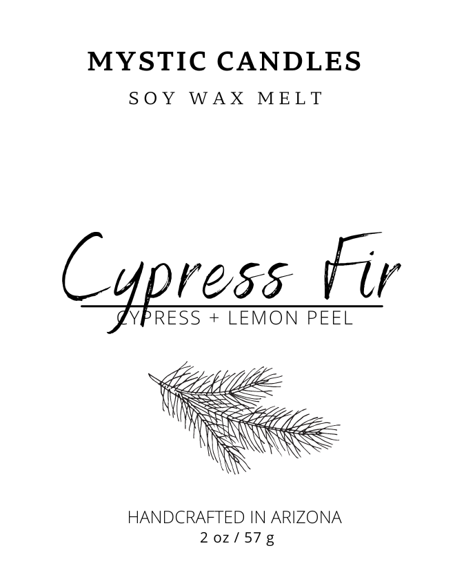 Cypress Fir Soy Wax Melt - Mystic Candles