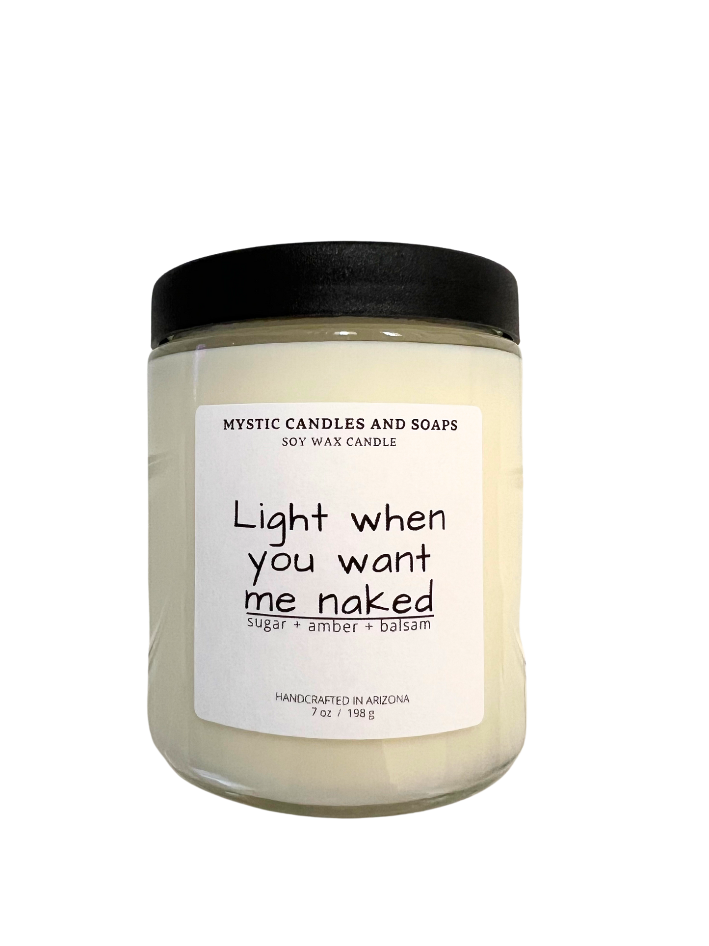 Funny label Light When You Want MNe Naked Candle