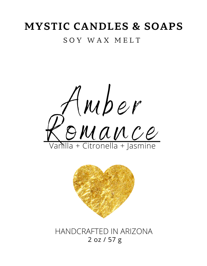Amber Romance Soy Wax Melt - Mystic Candles and Soaps LLC