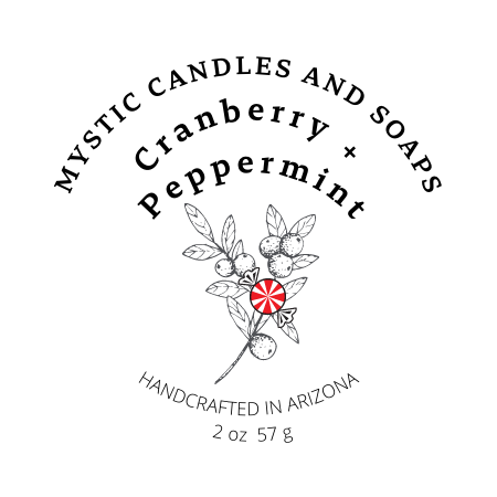 Cranberry Peppermint Flameless Candle - Mystic Candles and Soaps LLC