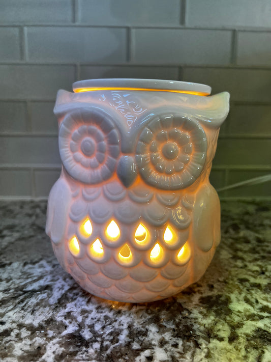 Wax Warmer, Ceramic Owl Design, Electric - Mystic Candles and Soaps LLC