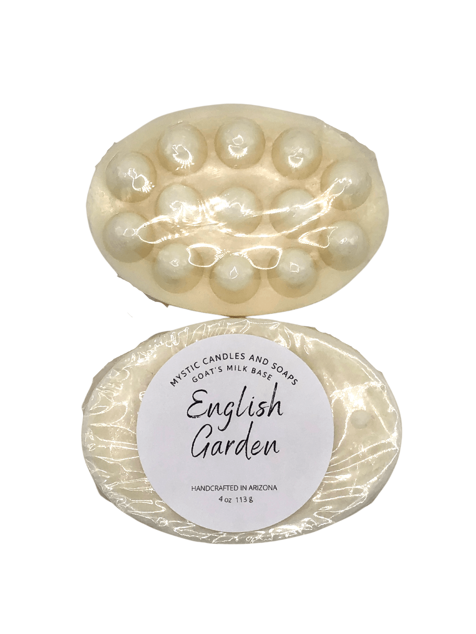 English Garden Scented Goat's Milk Massage Bar Soap - Mystic Candles and Soaps LLC