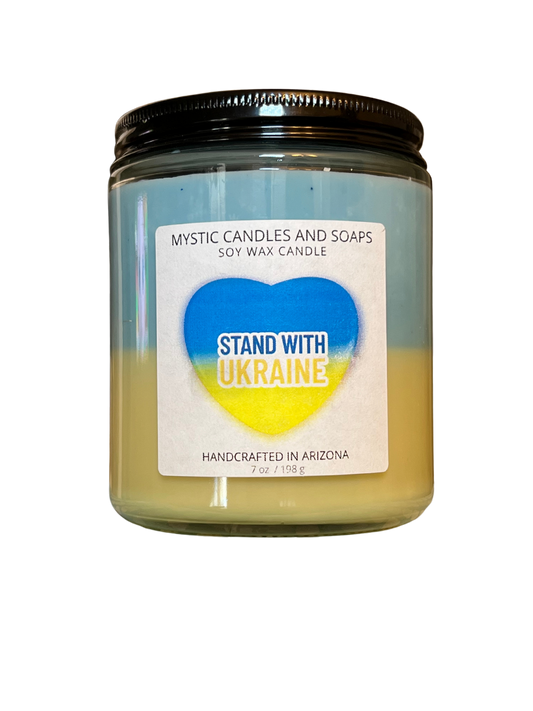 Stand With Ukraine Candle - Mystic Candles and Soaps LLC