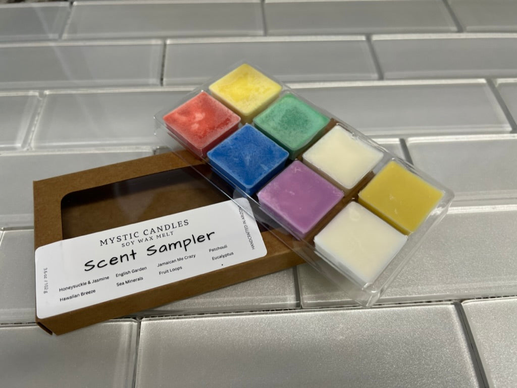 Wax Melt Sampler, Colored and Scented with a variety of scents