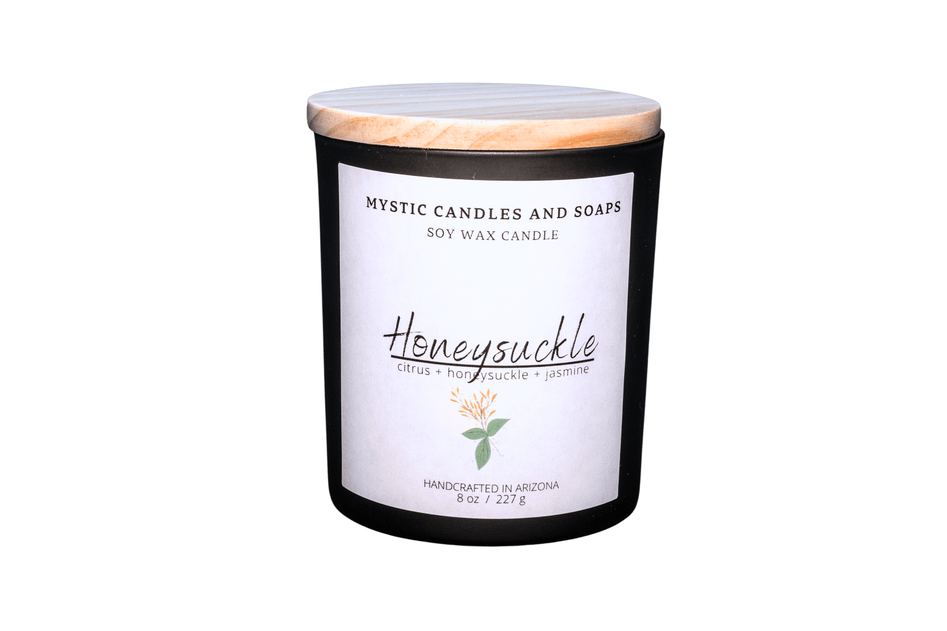 Honeysuckle Scented Soy Wax Candle