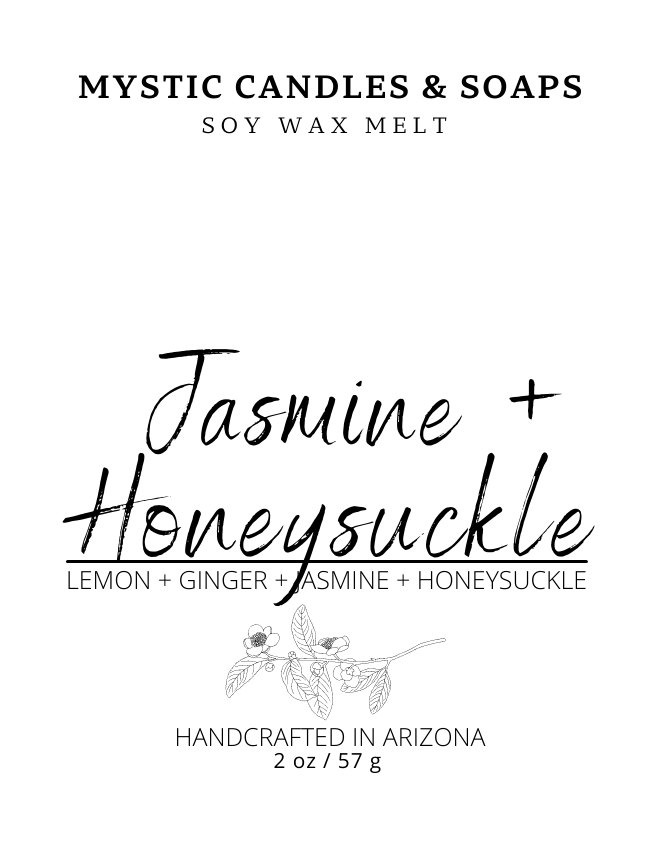 Jasmine & Honeysuckle Soy Wax Melt - Mystic Candles and Soaps LLC