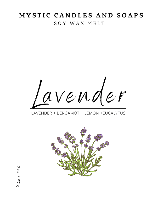 Lavender Soy Wax Melt - Mystic Candles and Soaps LLC