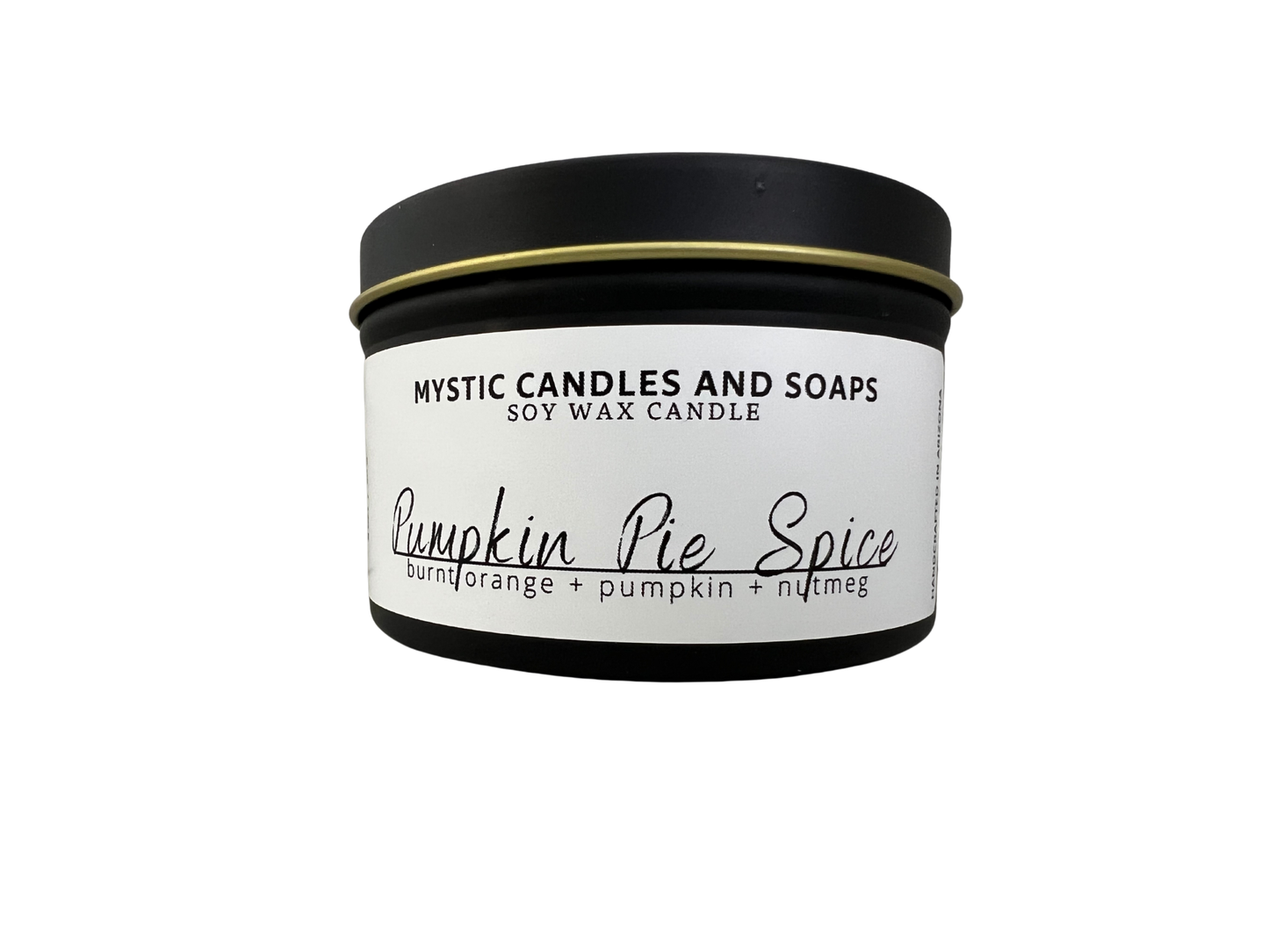 Pumpkin Pie Spice Highly Scented Handcrafted Soy Wax Candle