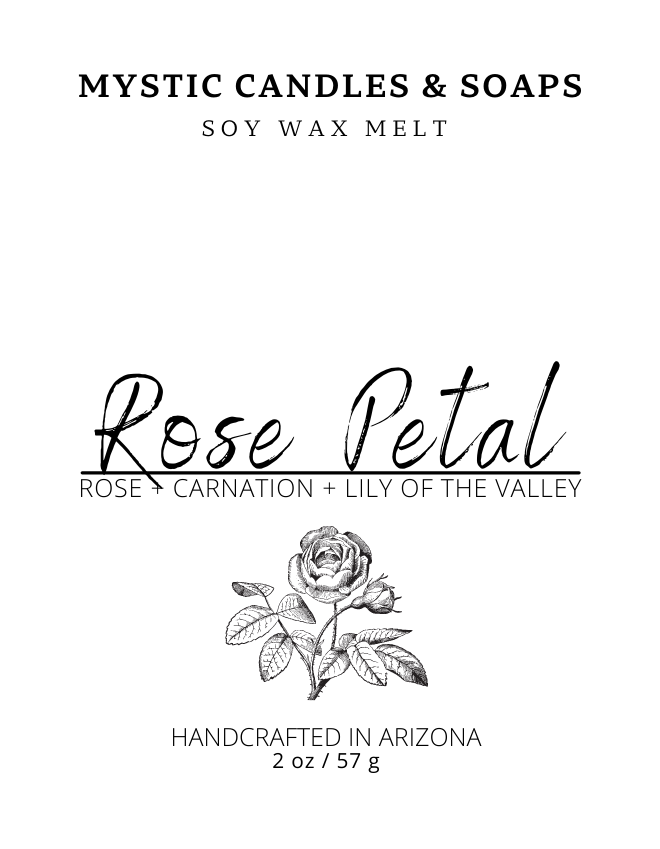 Rose Petals Soy Wax Melt - Mystic Candles and Soaps LLC