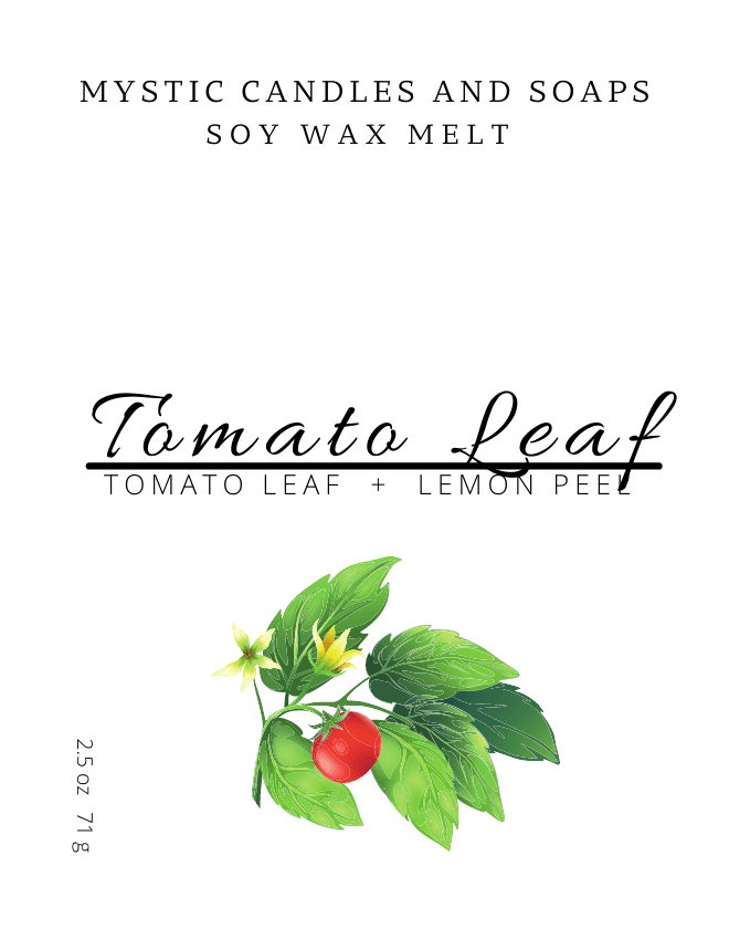 Tomato Leaf Soy Wax Melt - Mystic Candles and Soaps LLC