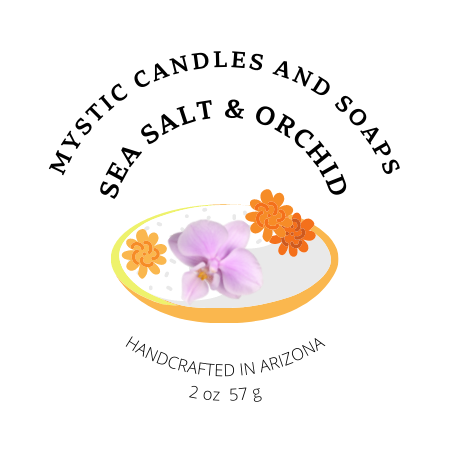 Sea Salt & Orchid Flameless Candle - Mystic Candles and Soaps LLC