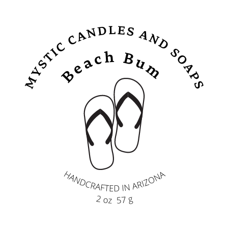 Beach Bum Soy Wax Flameless Candle - Mystic Candles and Soaps LLC