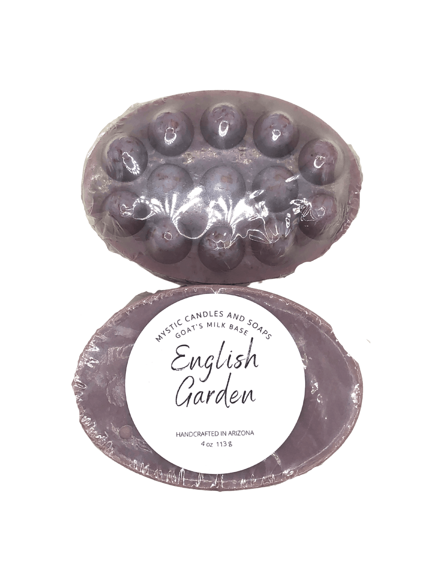 English Garden Scented Goat's Milk Massage Bar Soap - Mystic Candles and Soaps LLC