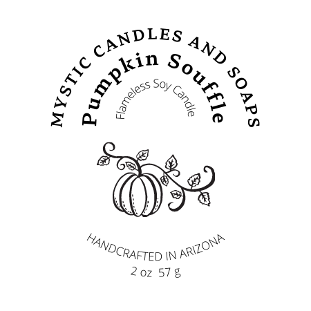 Pumpkin Souffle Flameless Candle - Mystic Candles and Soaps LLC