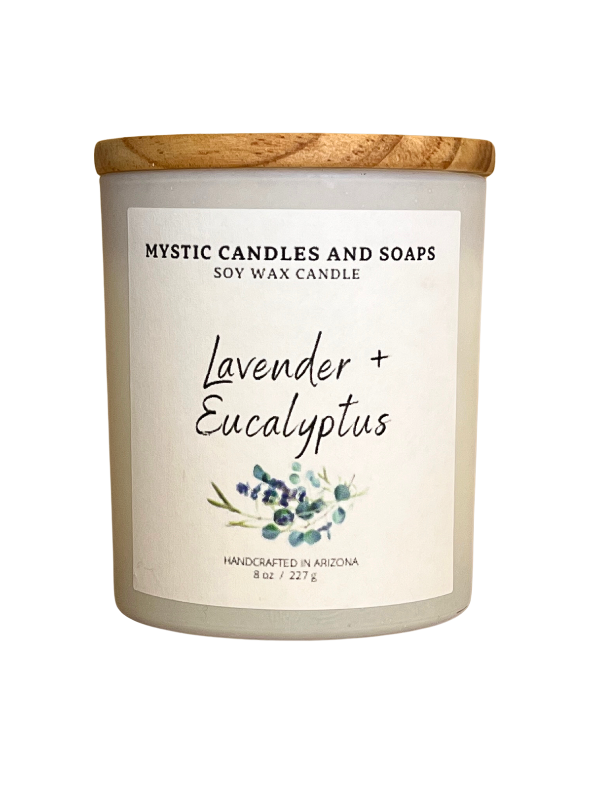 Lavender & Eucalyptus Candle - Mystic Candles and Soaps LLC