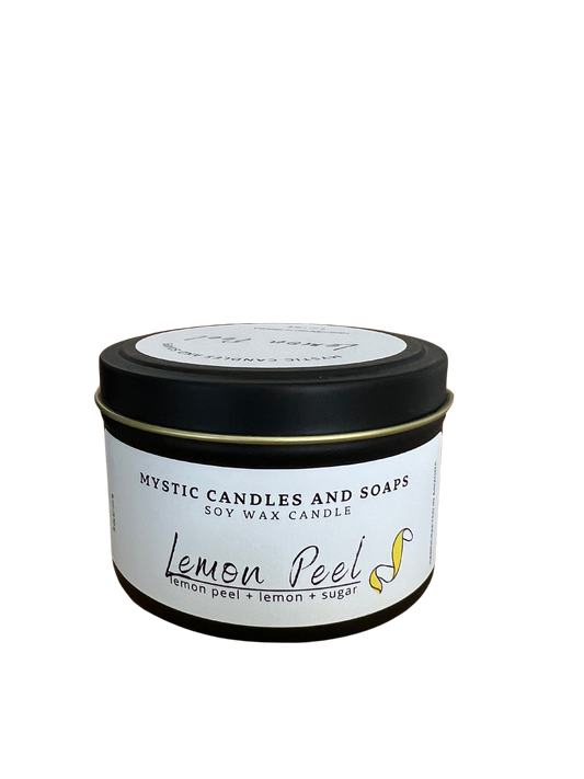 Lemon Peel Tin Candle - Mystic Candles and Soaps LLC