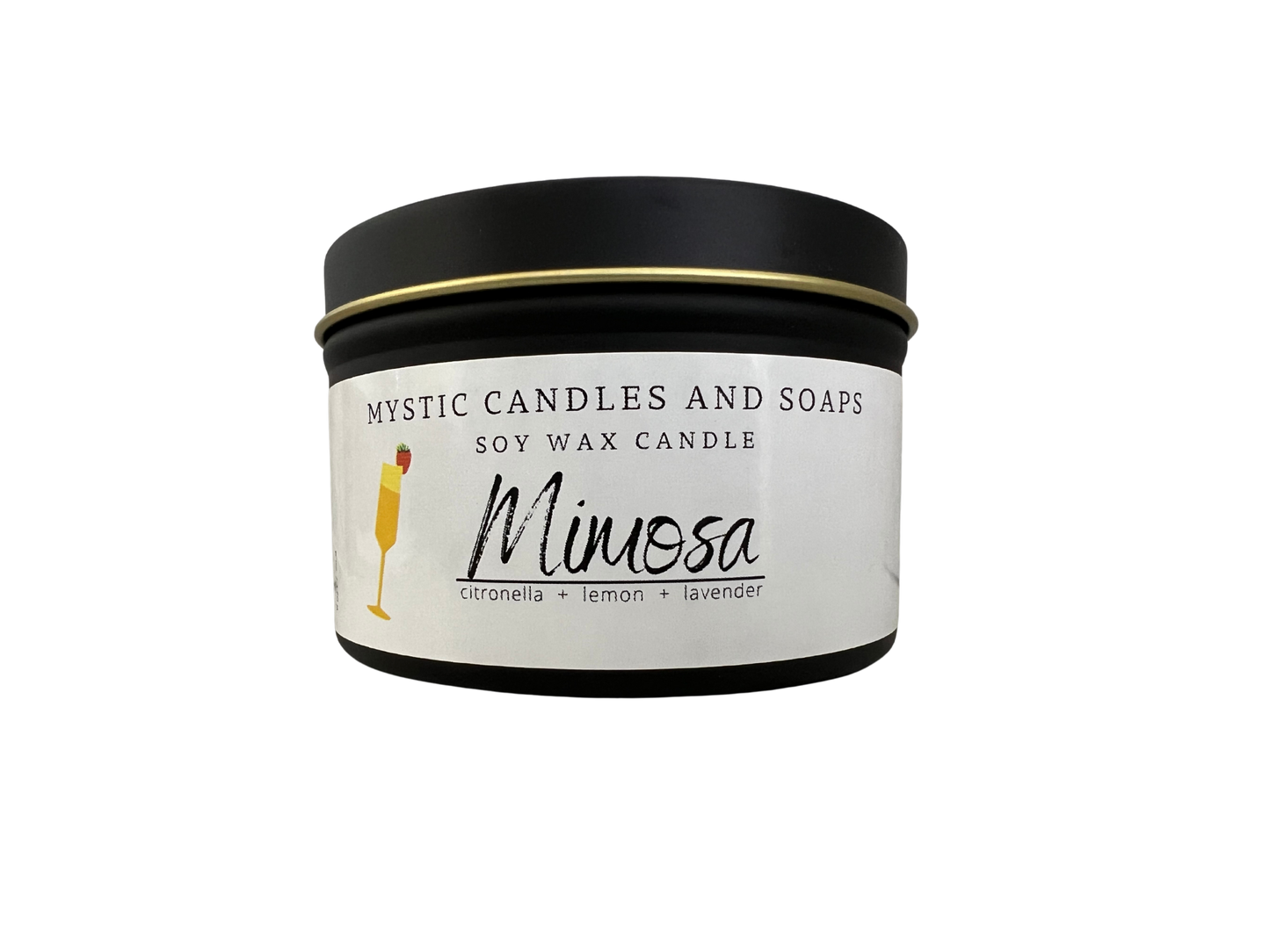 Mimosa Flameless Candle - Mystic Candles and Soaps LLC