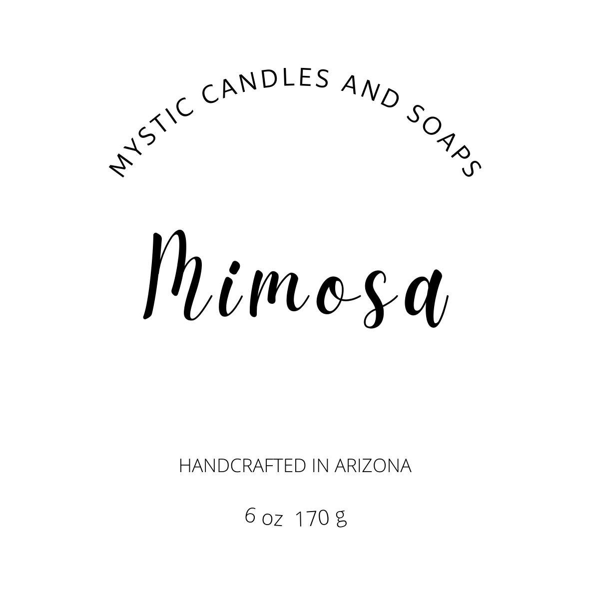 Mimosa Flameless Candle - Mystic Candles and Soaps LLC